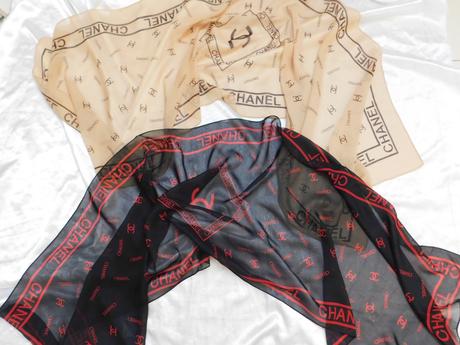 Pekne šaly set čierny+bežovy, l