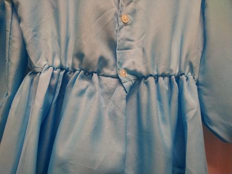 Kostým princezná, modro zlaté šaty, 140-152 cm,