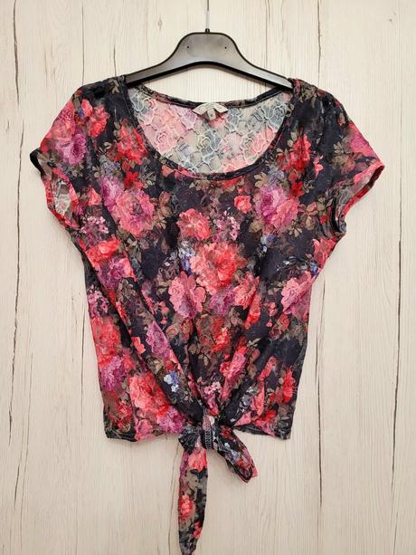 Kvietkový top, tričko, new look,m