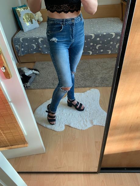 Dámske rifle, bershka,38