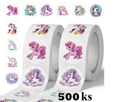 Nálepky jednorožec (500ks), 