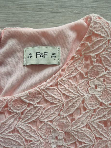 Čipkované ŝaty ružové 134, f&f,134