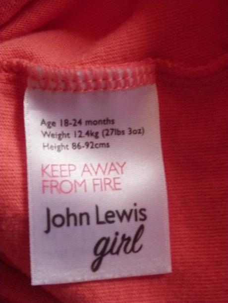 Sýto ružové tričko, john lewis, 86-92 cm, john lewis,92