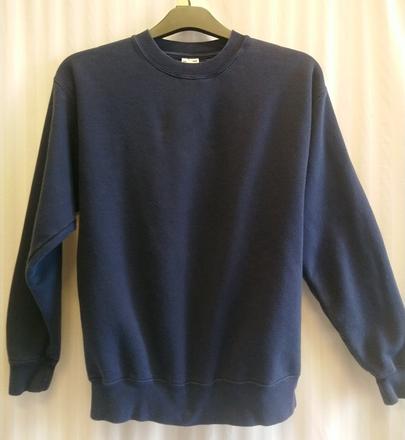 Tmavo modrá mikina, fruit of the loom, 158-164 cm, 164