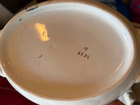 Starozitna porcelanova terina misa na polievku, 