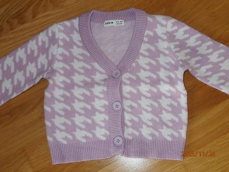 Fialový svetrík, h&m,128