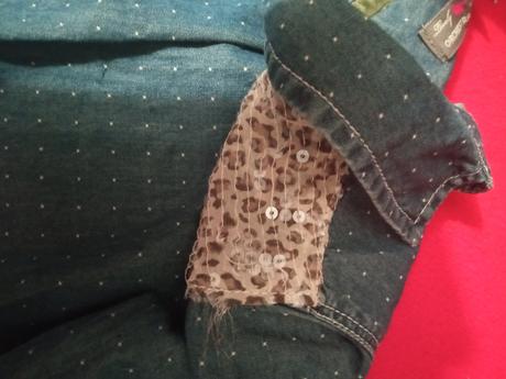 Riflova bodkovana predĺžená košeľa resp.tunika, 140