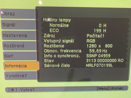 Epson interaktivny projektor, 