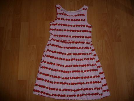 Jahôdkové šaty na 8-10 rokov, h&m,134
