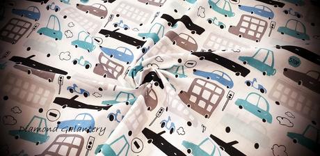 Bavlnená látka - autíčka - cena za 10 centimetrov,