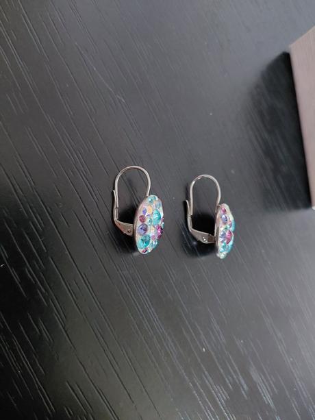 Strieborné náušnice s krištálmi swarovski, 