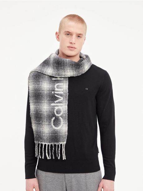 Calvin klein - vlnený šál, calvin klein