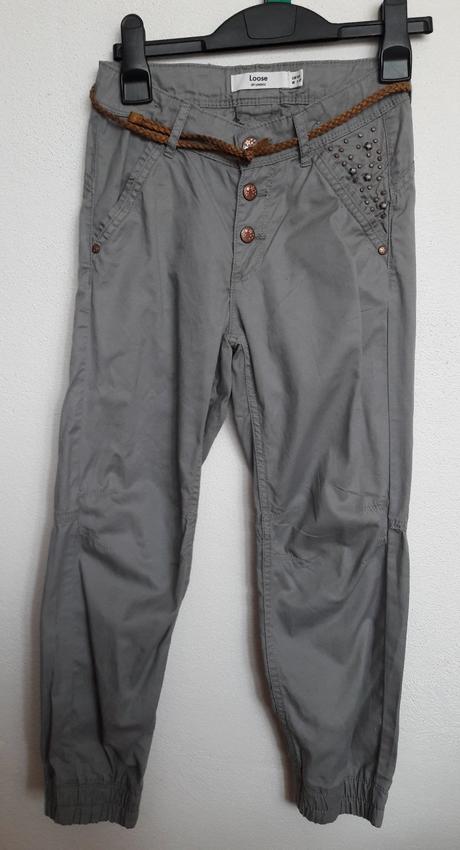 Dievčenské nohavice s pleteným opaskom, lindex,128