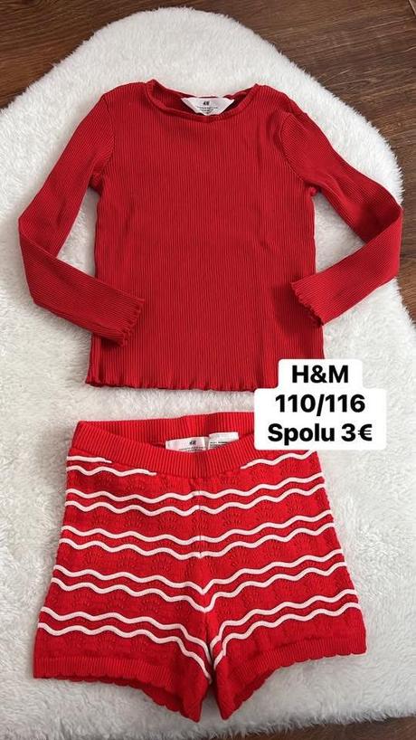 H&m tričko a pletené kraťasy, 104–116