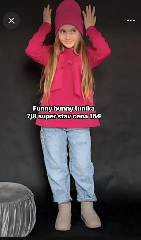 Funny bunny 7/8 pískajúca tunika, funny bunny,140