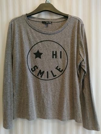 Dámsky sivý top s motívom, nápis, tally weijl, l, tally weijl,l