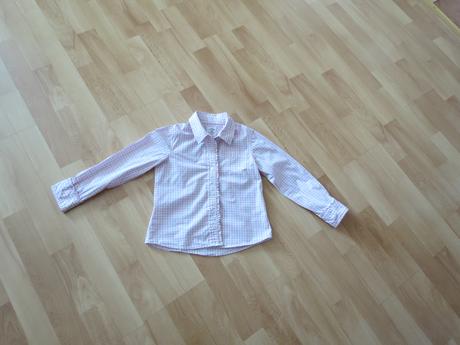 Bielo ružová košeľa , h&m,116