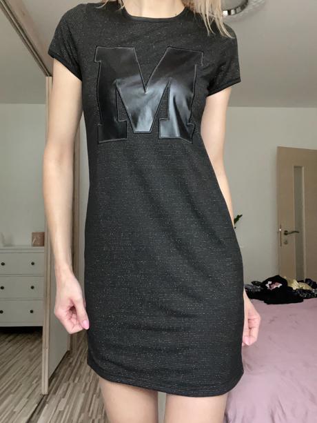 Čierne šaty s trblietkami, gate,s