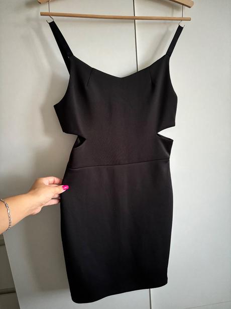 Čierne mini šaty, amisu,s
