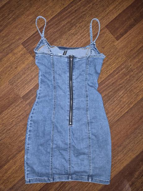 Riflové šaty., h&m,34