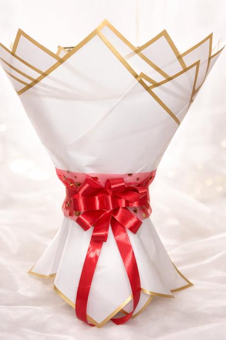 Saténová kytica ruží, 