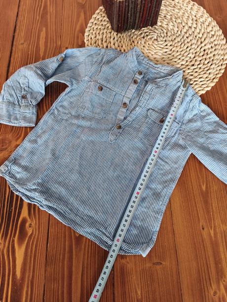 Lanová košela h&m 104-110, bushman,104