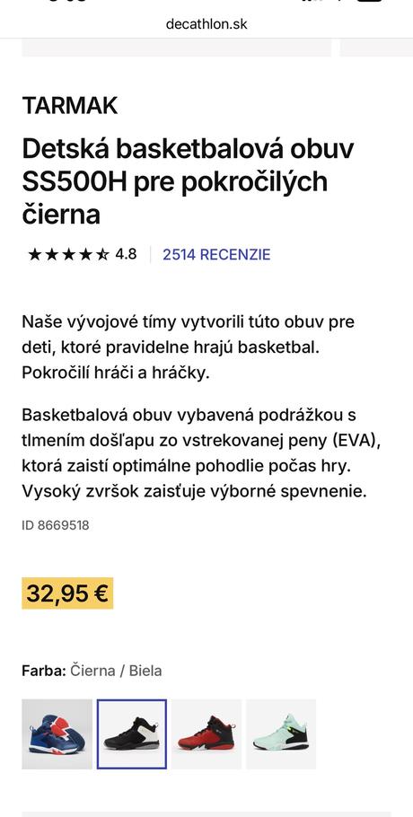 Športová basketbalová obuv tarmak kipsta, 33