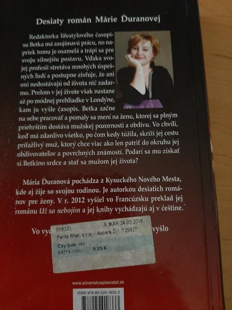 Predám knihu od márie ďuranovej, 