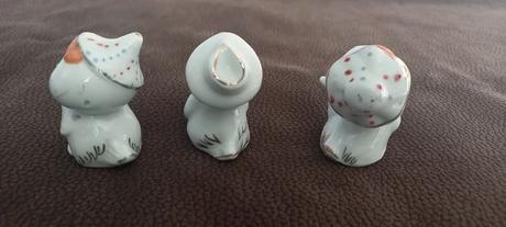 Traja porcelánový muzikanti vtáčiky, 