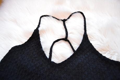 Čierne háčkované tielko, xs