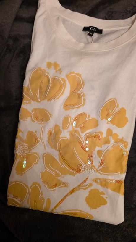 Bavlnene tricko xl  s kvetmi, c&a,xl