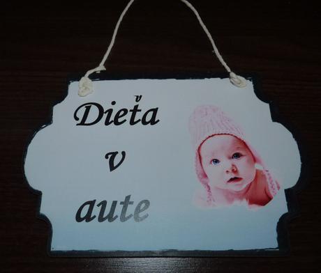 Tabuľka dieťa v aute, 