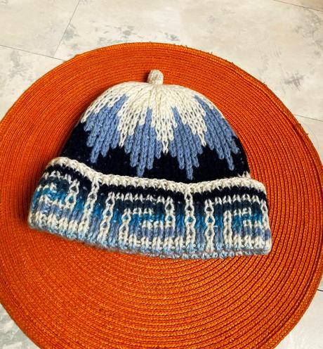 Ručne pletená duplovaná čiapka, l