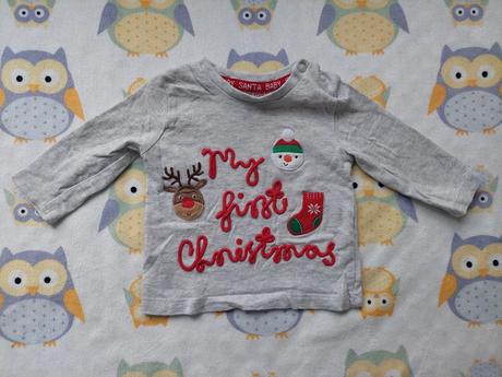 Vianočné tričko prvé vianoce veľ.56, 56