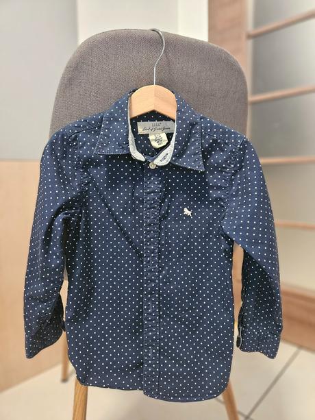 Bodkovaná košeľa, h&m,110