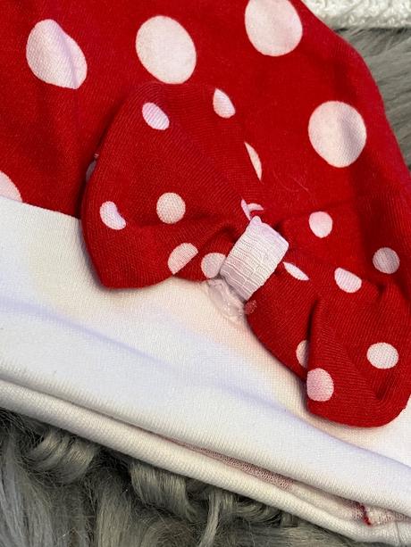 Dievčenská bodkovaná čiapka s mašličkou, 68