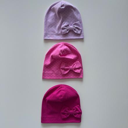 Dievčenská prechodná čiapka s mašličkou, 