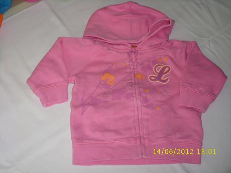 Cukríkovo ružová mikinka s kapucňou hm, h&m,68