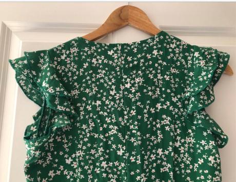 Zelené kvetované šaty xs/34, xs