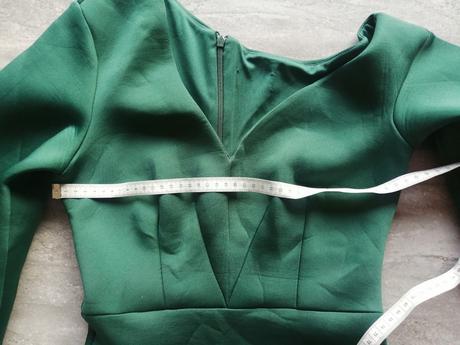 Zelené neoprénové šaty asos v36, 36