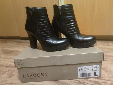 "motorkárske" kožené čižmičky veľkosti 35, lasocki,35