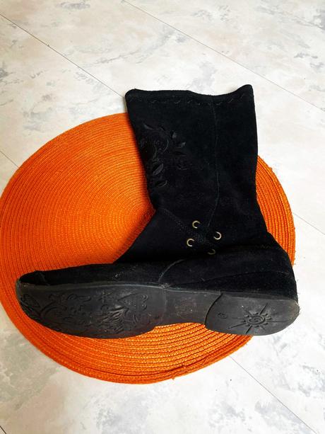 Semišové kožené čižmy 39/40, 40