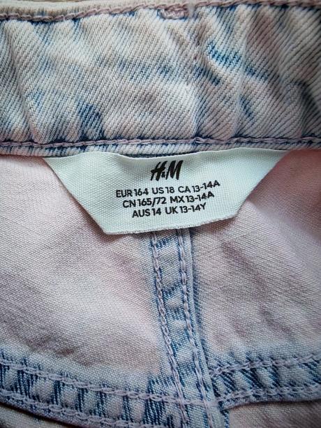 Krásne denim šortky, h&m,164