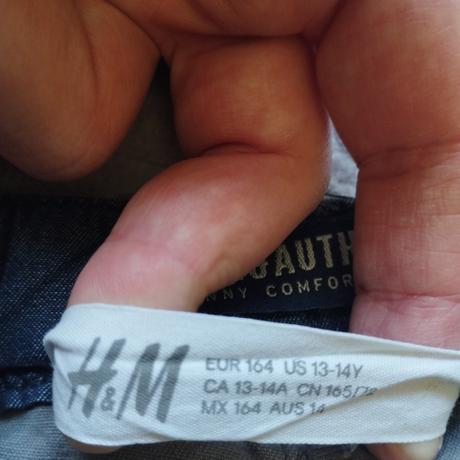Nohavice do školy, h&m,164