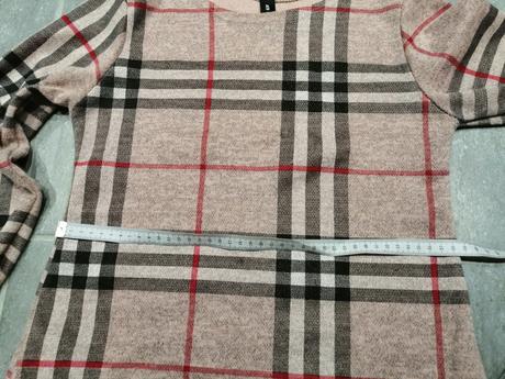 Šaty pletené v štýle burberry, káro, vs-m, m