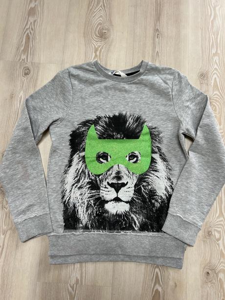 Mikina s levom, h&m,140