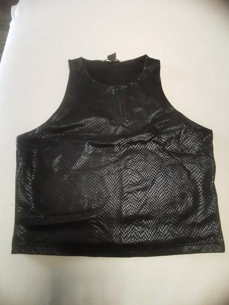 Crop top čierny, amisu,s