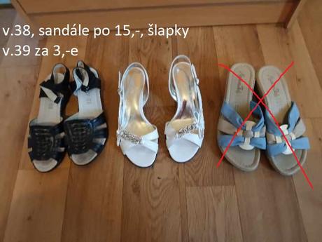 Dámska obuv-poltopánky, sandále v.38, 38