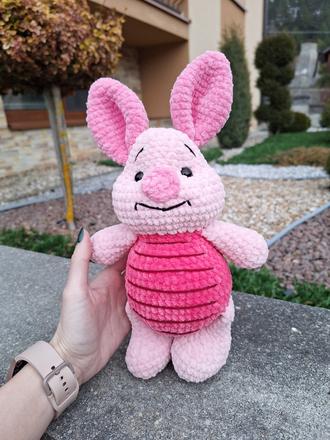 Háčkovaná hračka prasiatko z macka pú, 