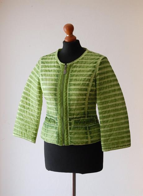 Ľahká a vzdušná prešívaná bunda v limetkovej farbe, s